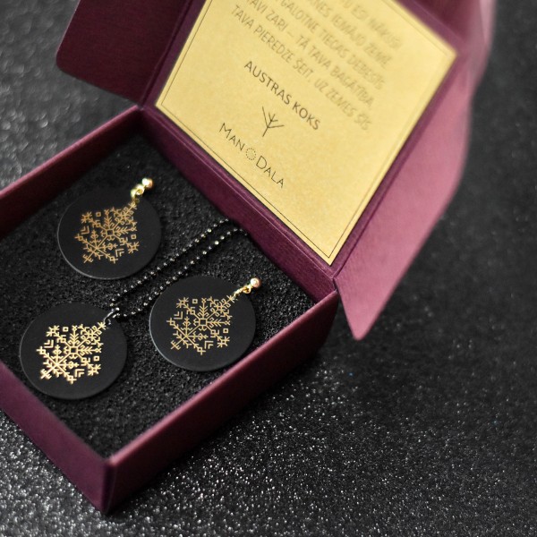 Rotu komplekts mazais Austras koks, melns