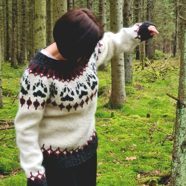 Islandes vilnas džemperis balts