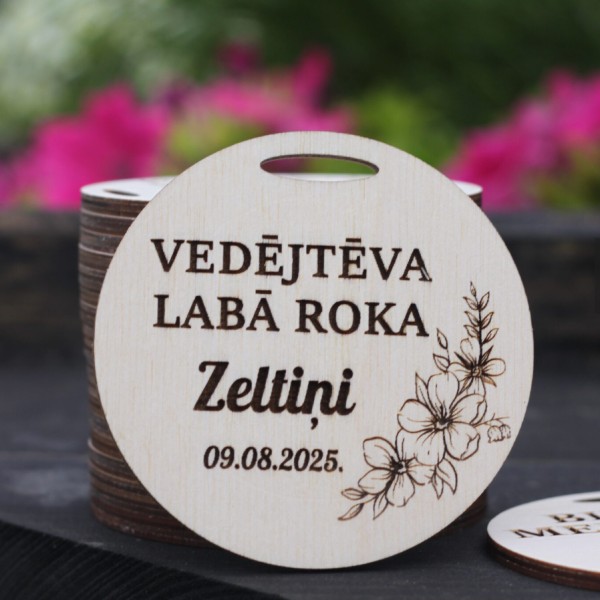 Kāzu amatu koka medaļas
