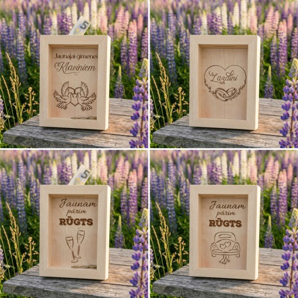 Personalizēta krājkase kāzu dāvanā
