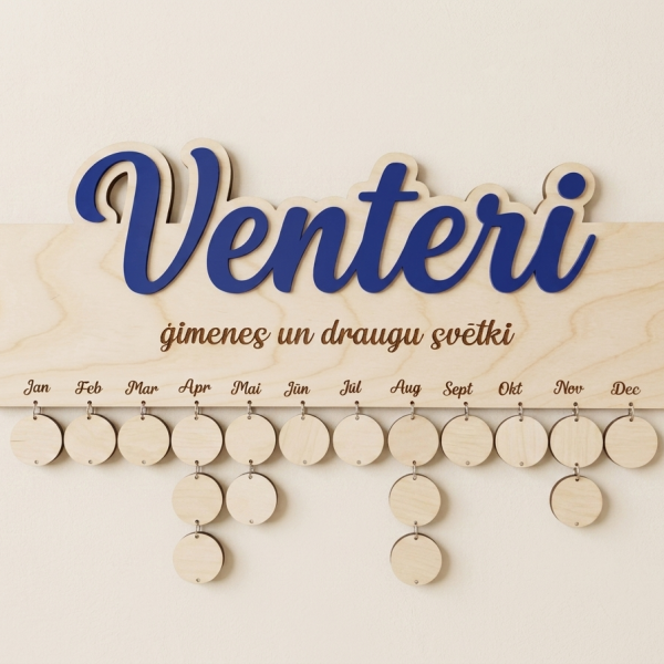 Personalizēti koka kalendāri