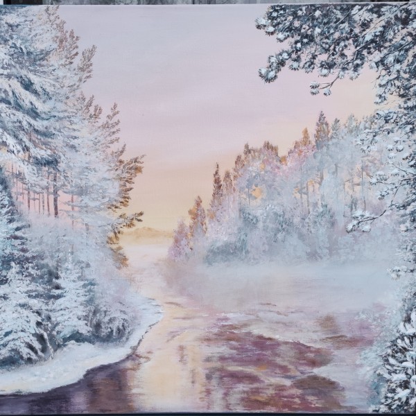 Skaistais ziemas saulriets