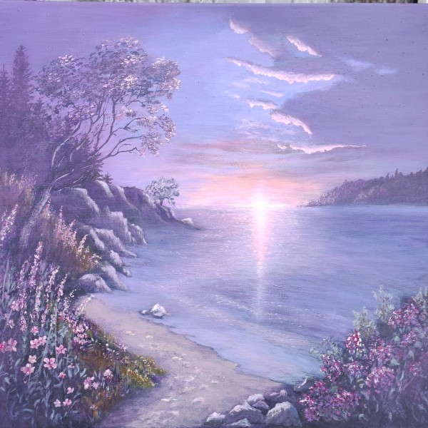 Saullēkts pār ezeru