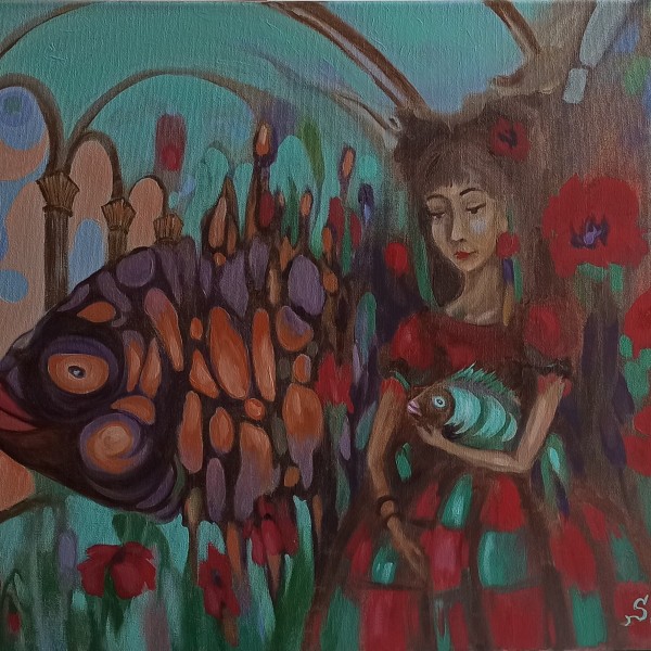 Eļļas glezna "Fantāzija" 50x70cm