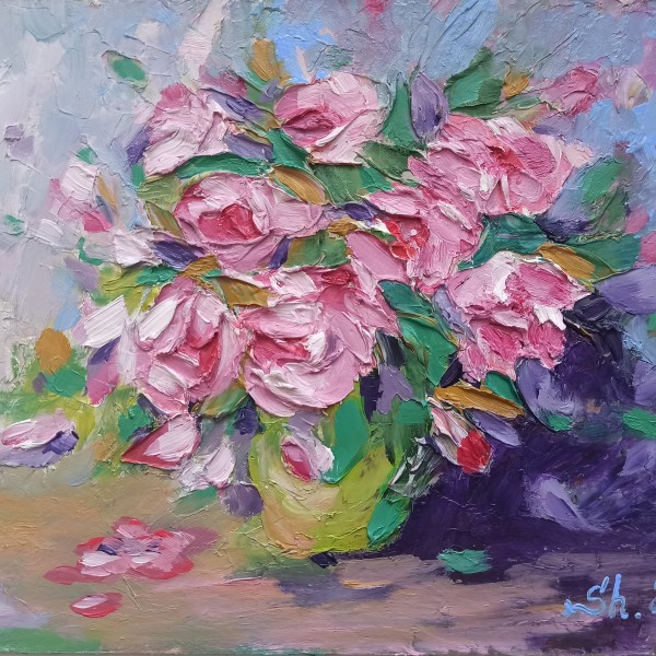 Eļļas glezna "Ziedi" 18x24cm