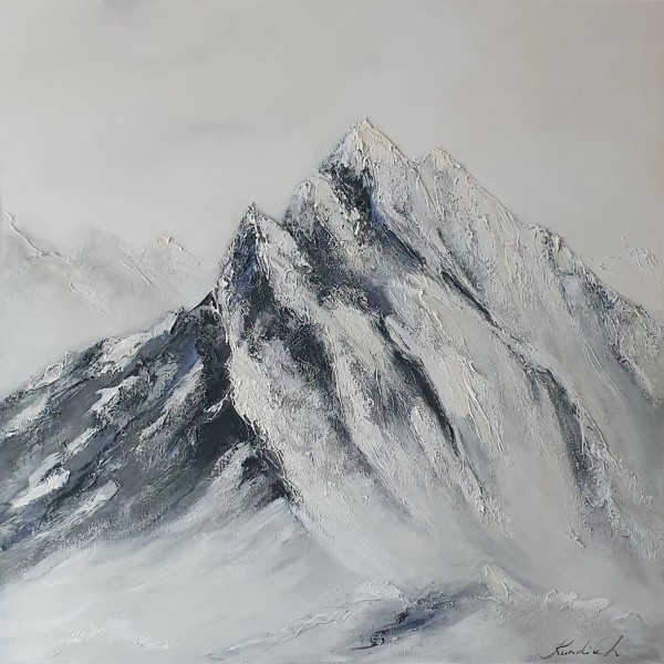 Interjera glezna "Where silence meet the sky" 80 cm x 80 cm