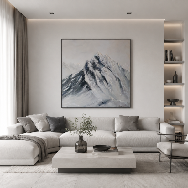 Interjera glezna "Where silence meet the sky" 80 cm x 80 cm