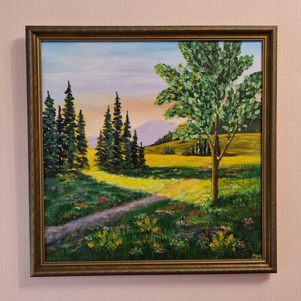 Glezna  50x50 ''Rīts''.