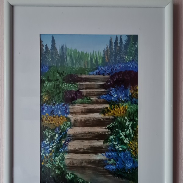 Glezna  20x30 ''Trepes ziedos''.