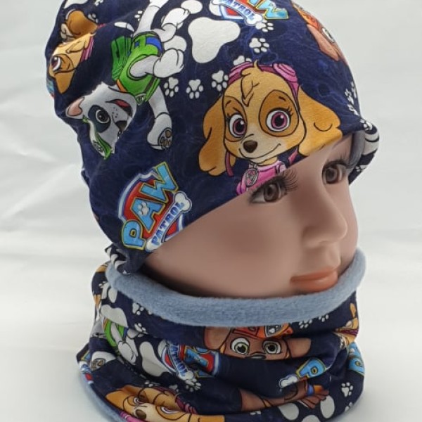 Cepure un šalle, komplekts ar bērnu dizainiem