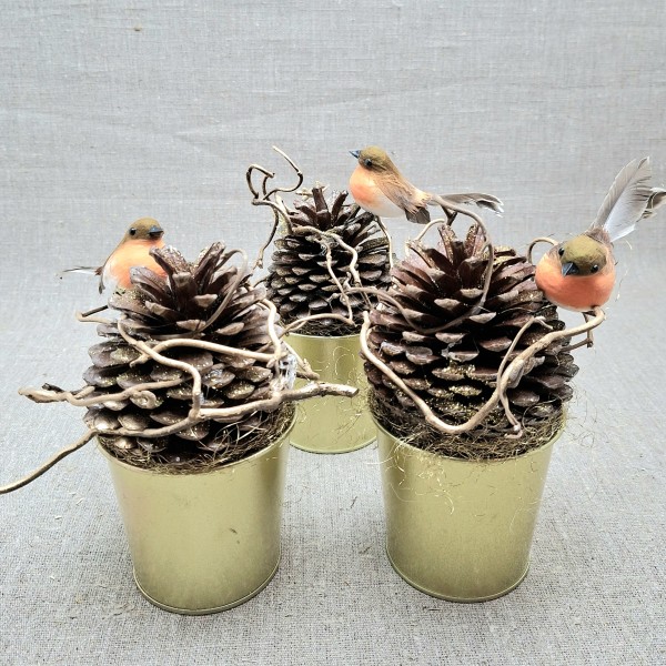 Dekors ar lielo čiekuru un Robinu