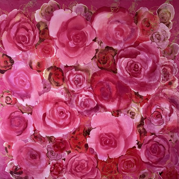 Zīda lakats "Rožu smarža"